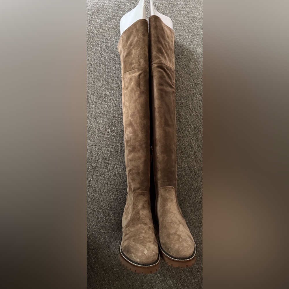 NIB TORY BURCH Miller Over-The-Knee Suede Lug Sole Over the Knee boot Size 8